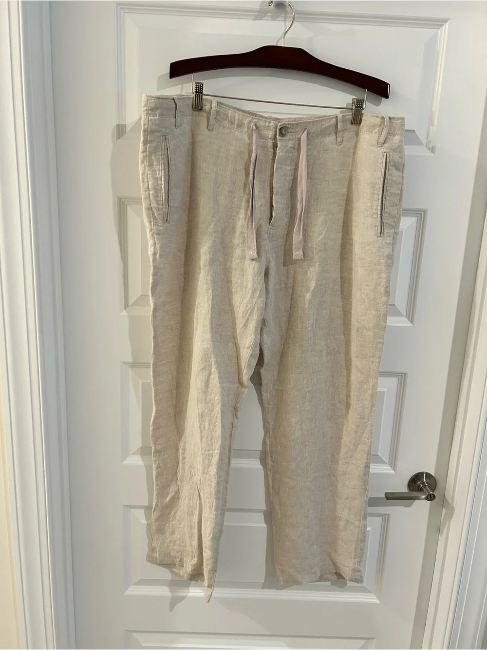 Perry Ellis Men’s Linen Pants Oatmeal Tan Size 40